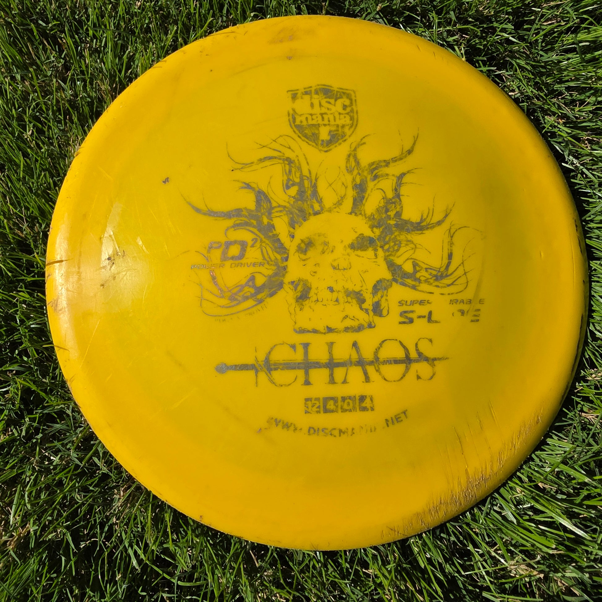 Discmania S-Line Chaos PD2 penned run 175.3g rim ink 2/10