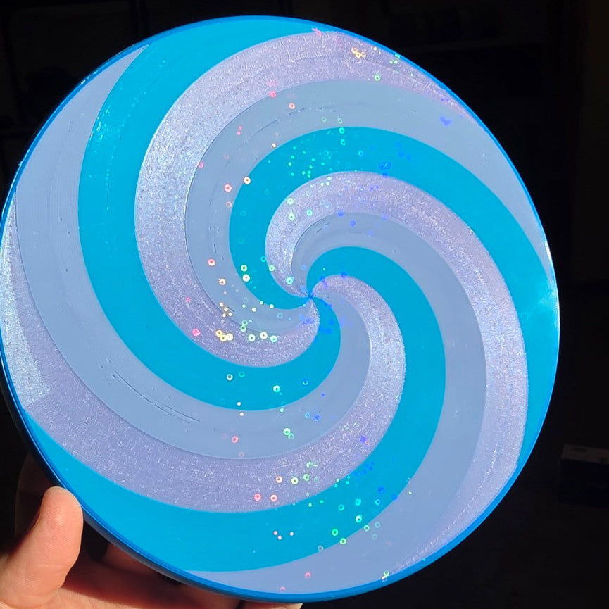 Cotton Candy Discs V1 approach prototype color test, 170 g