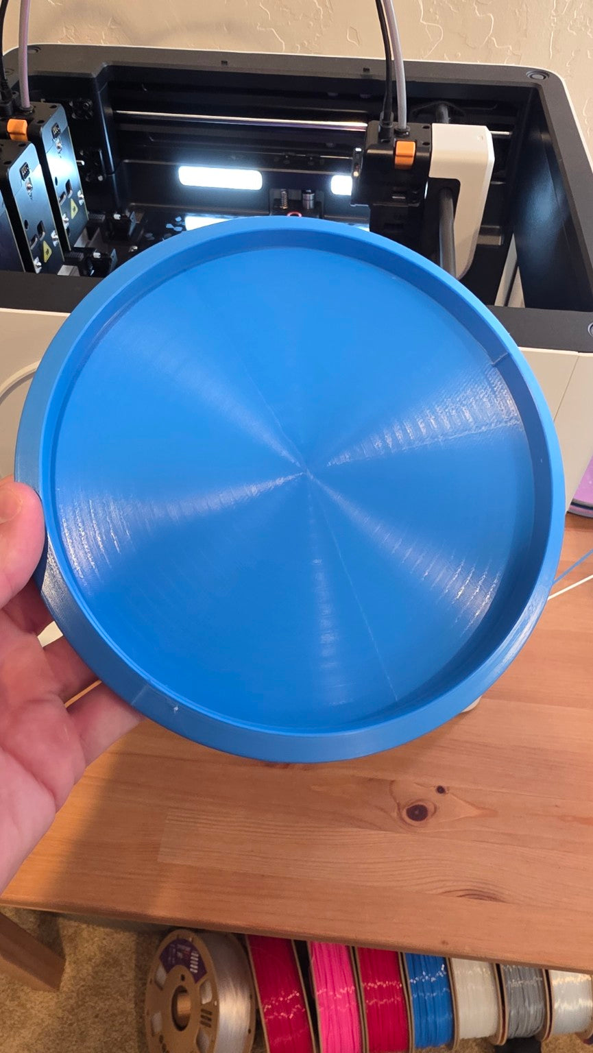 Blue underside of the 170 g prototype