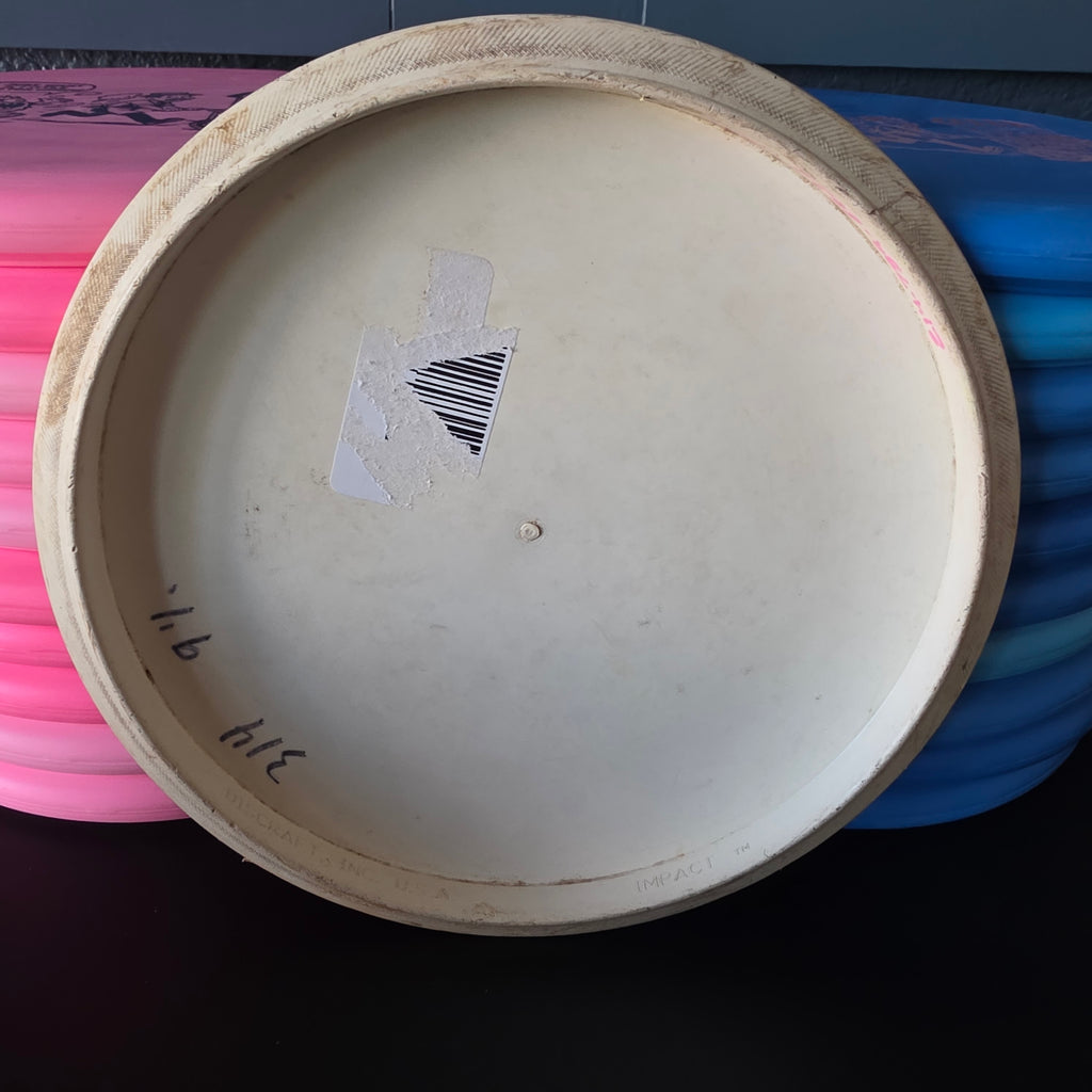 Discraft ESP Impact PFN rim ink 7/10 cross-hatching on wing 178.0g