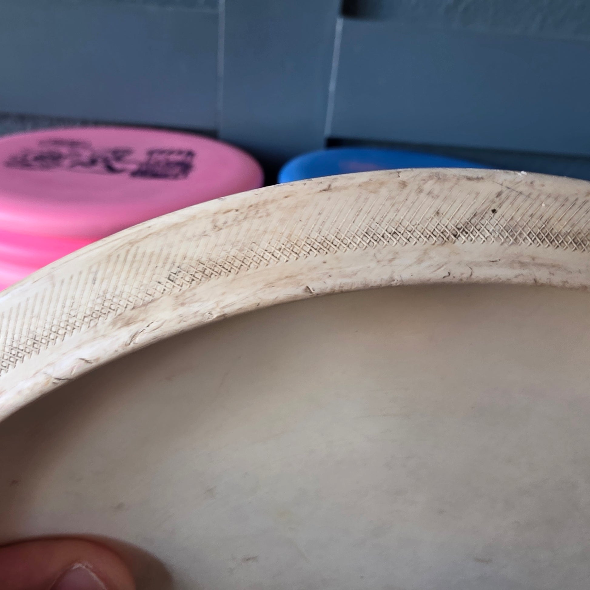 Discraft ESP Impact PFN rim ink 7/10 cross-hatching on wing 178.0g