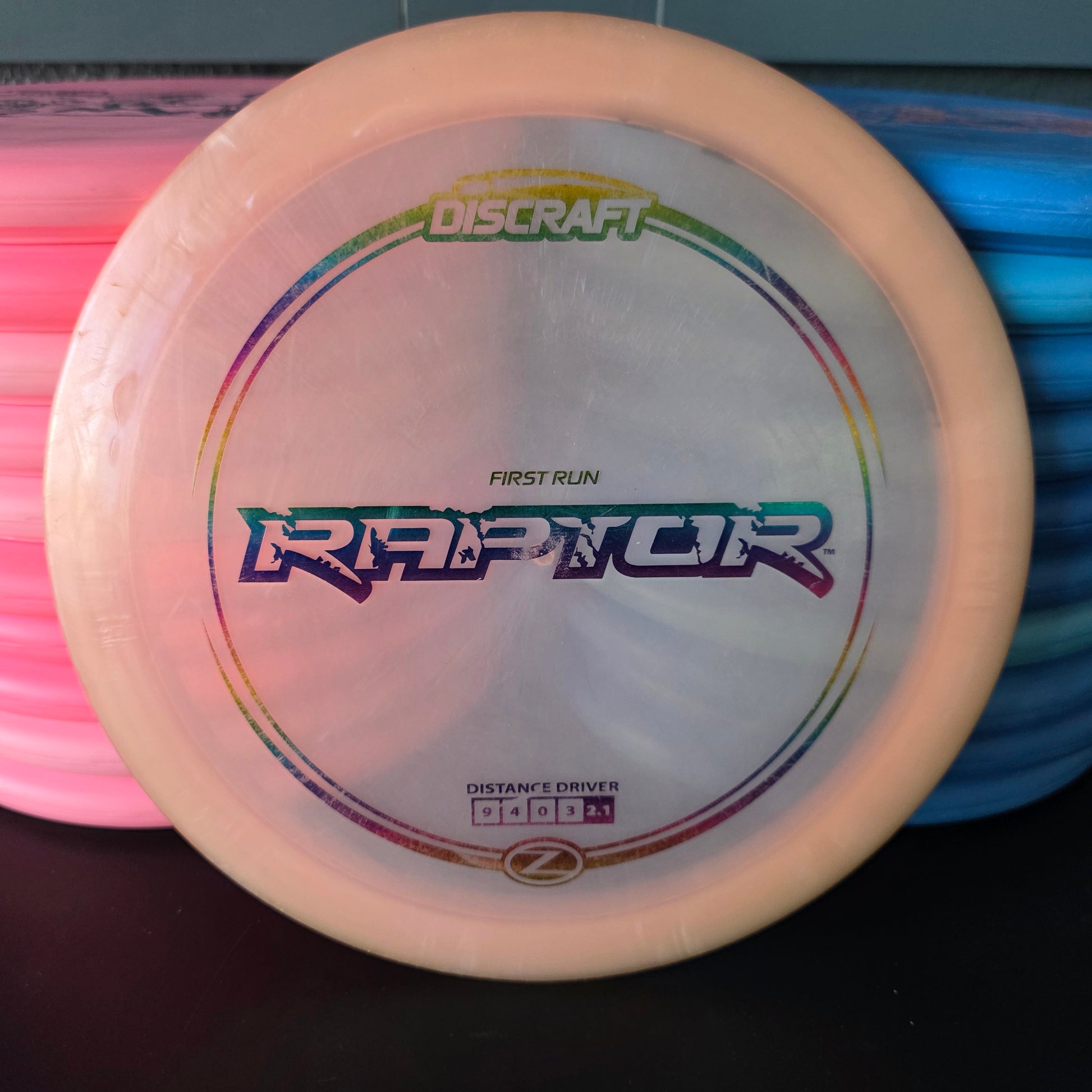 First Run Discraft Z Raptor Super Pearly and stiff rim ink, 173.8g 8/10