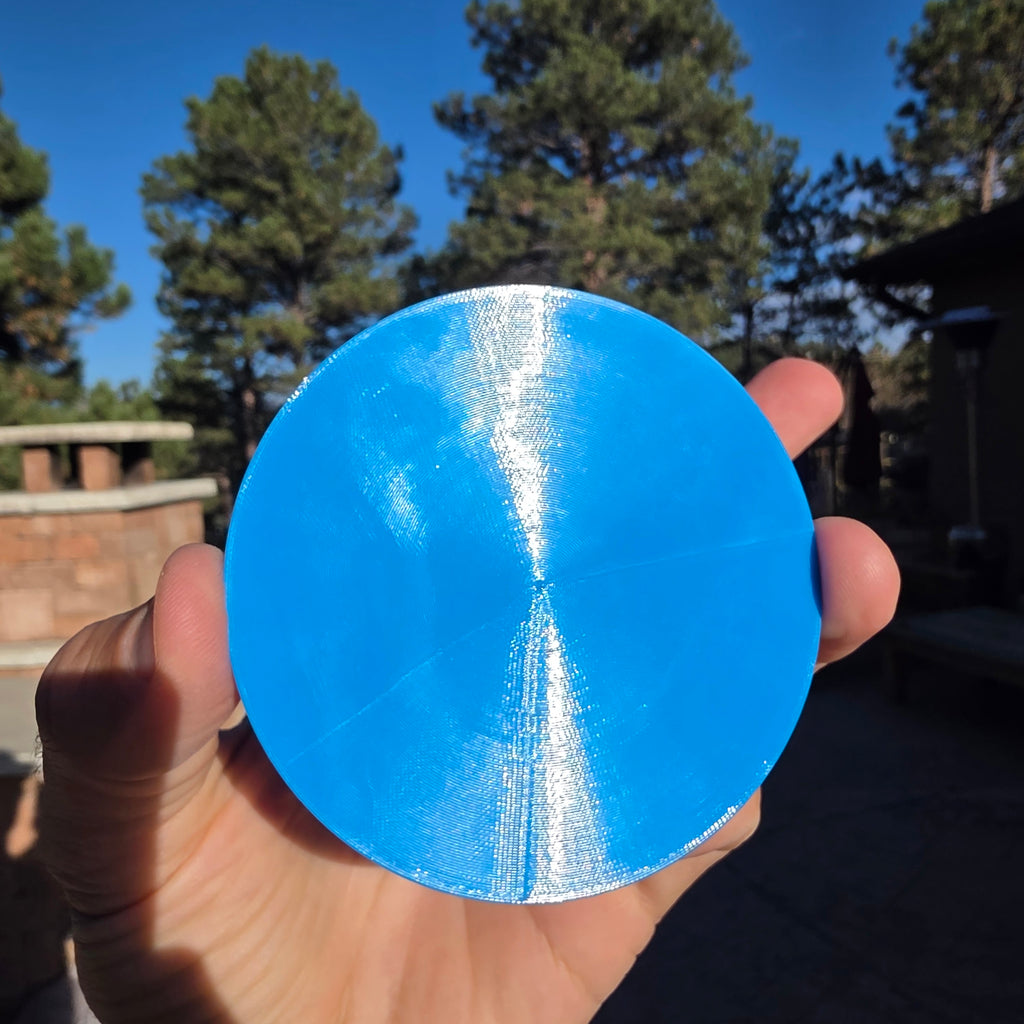 Cotton Candy Disc Golf flexible Mini Marker with stars graphics across the face