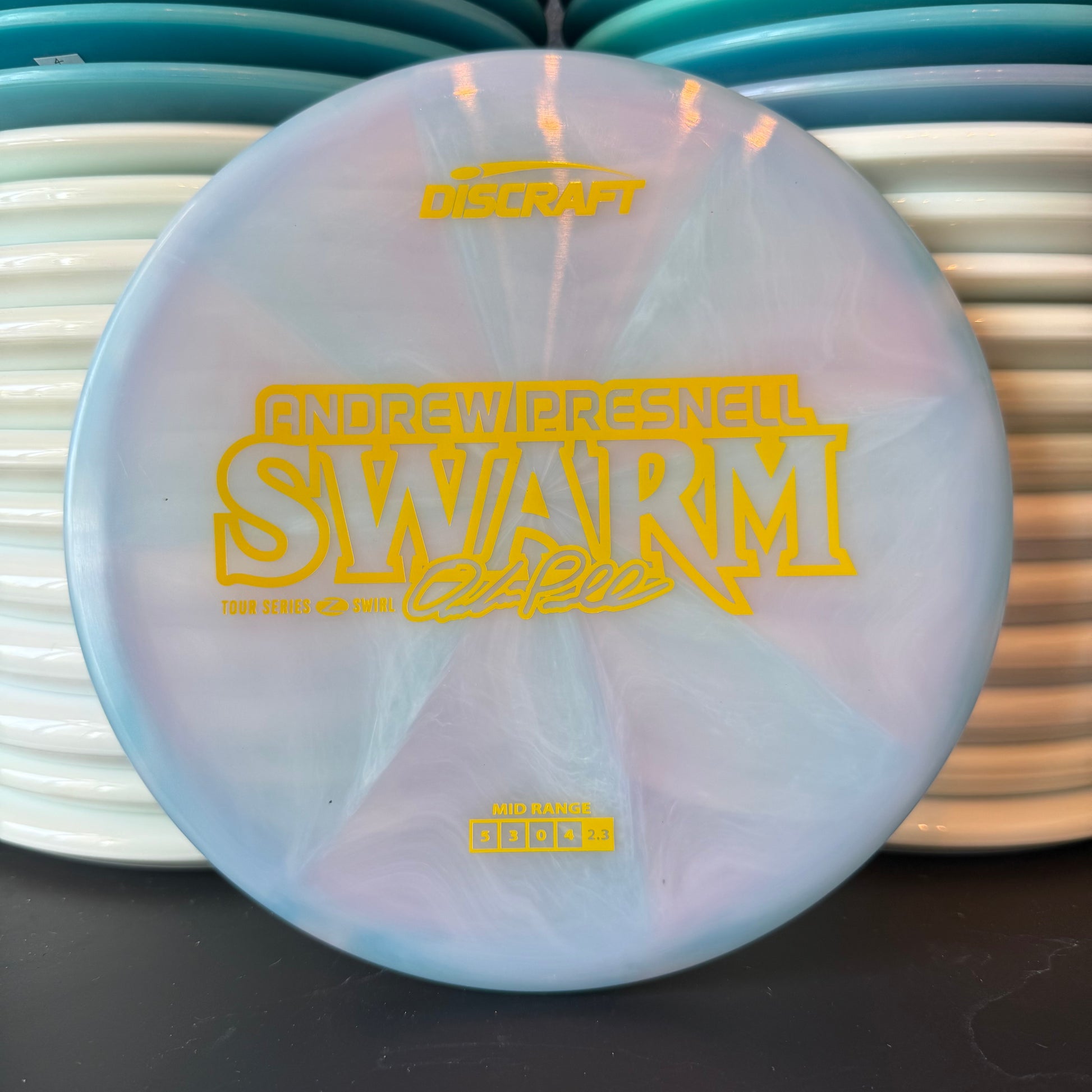Discraft puddle top Z Swirl Swarm 2025 Andrew Presnell Tour Series 178g 9/10