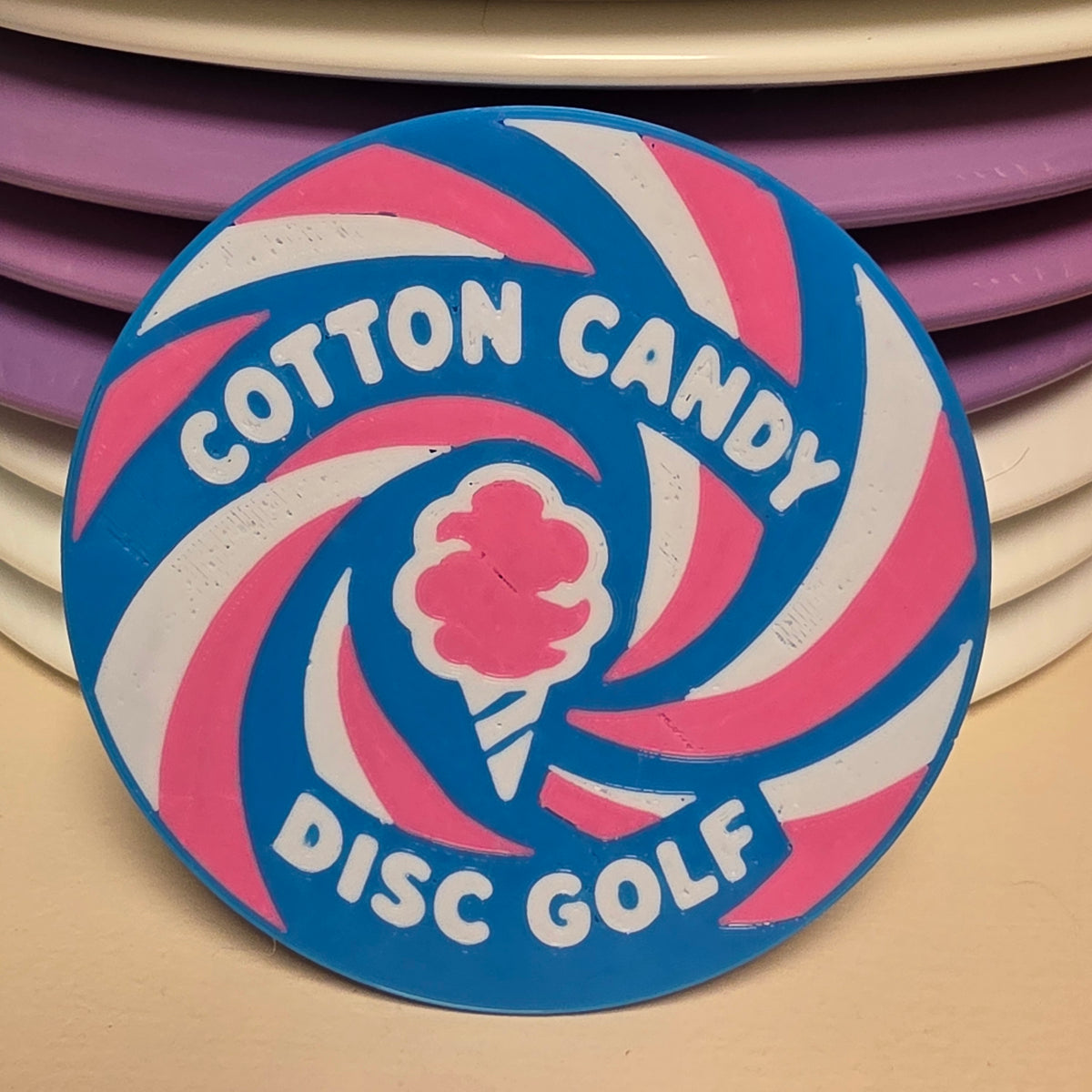 Cotton Candy Disc Golf Flexible Mini