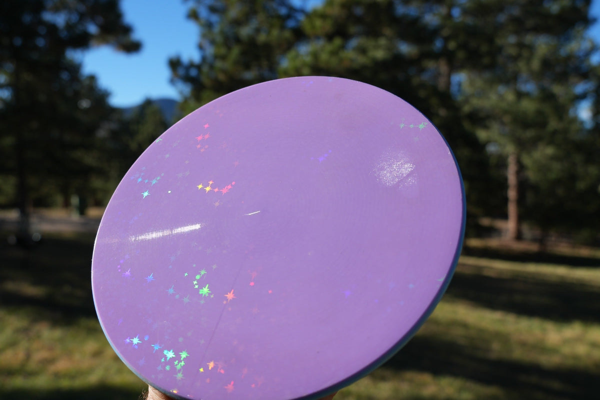 CC-001 Single Color lavender prototype photographed outdoors