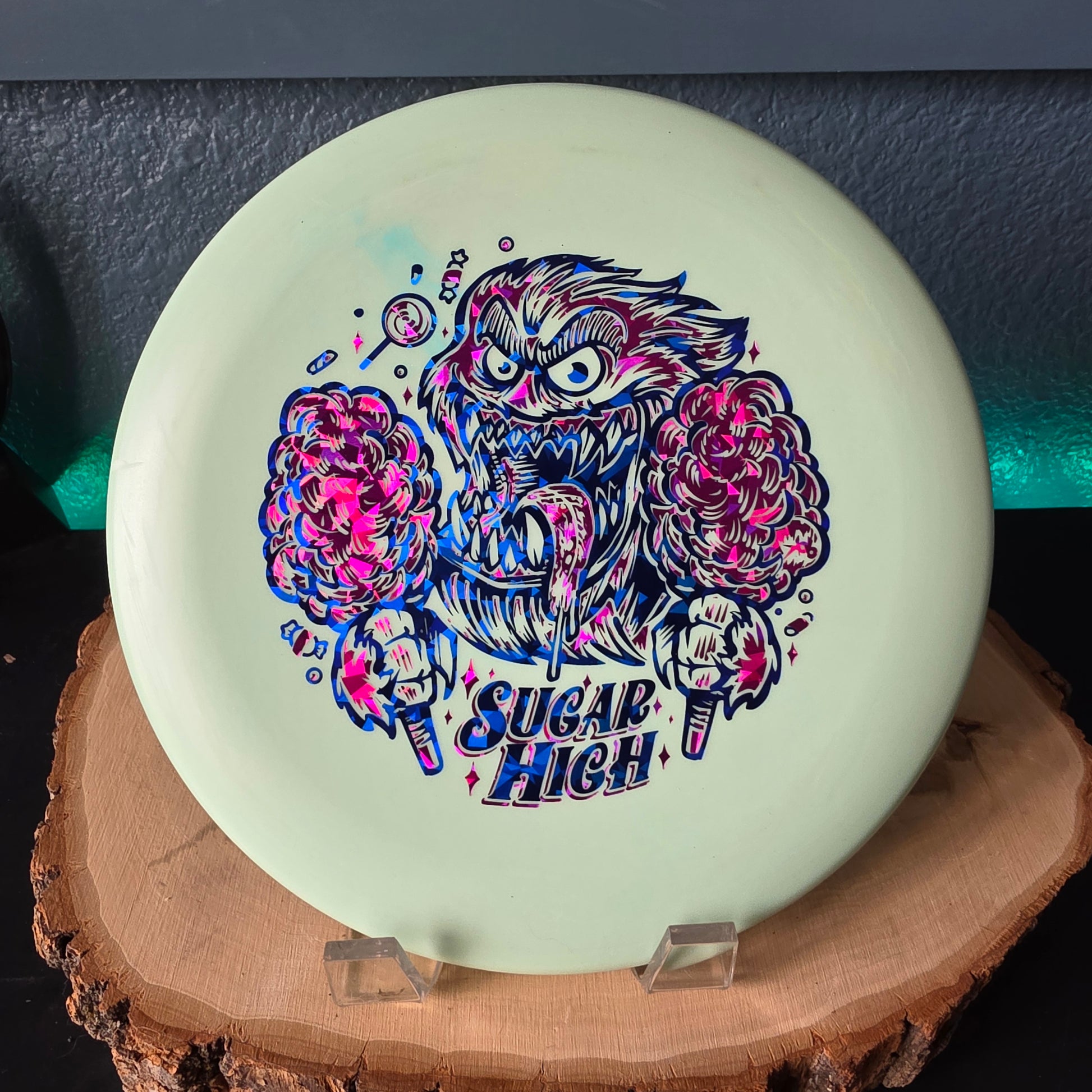 Rare Penned Color Glow Yeti Pro Aviars Sugar High 2-Foil stamp