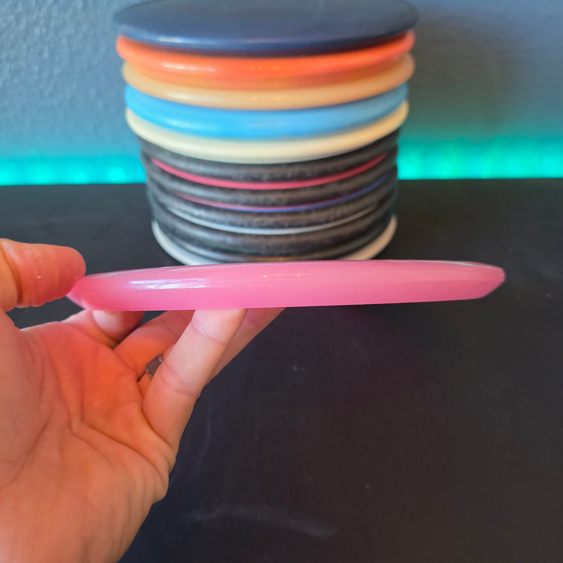 Discmania Color Glow C-Line MD1 Triple Stamp Mystery Box Run 180g rim ink 8/10