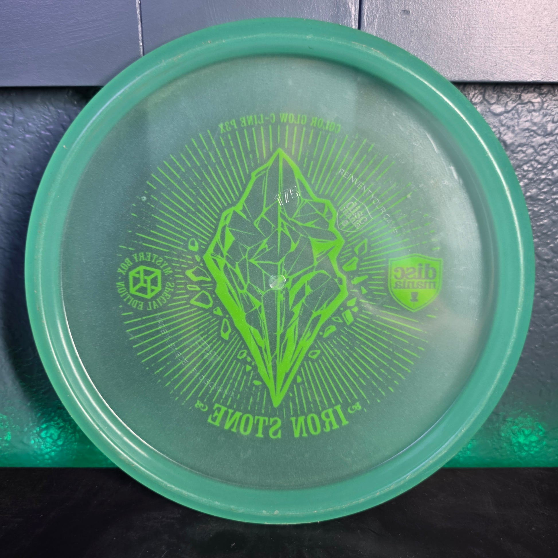 Discmania color glow c line P3x Iron stone 173g 7/10 with small thorn in flight plate