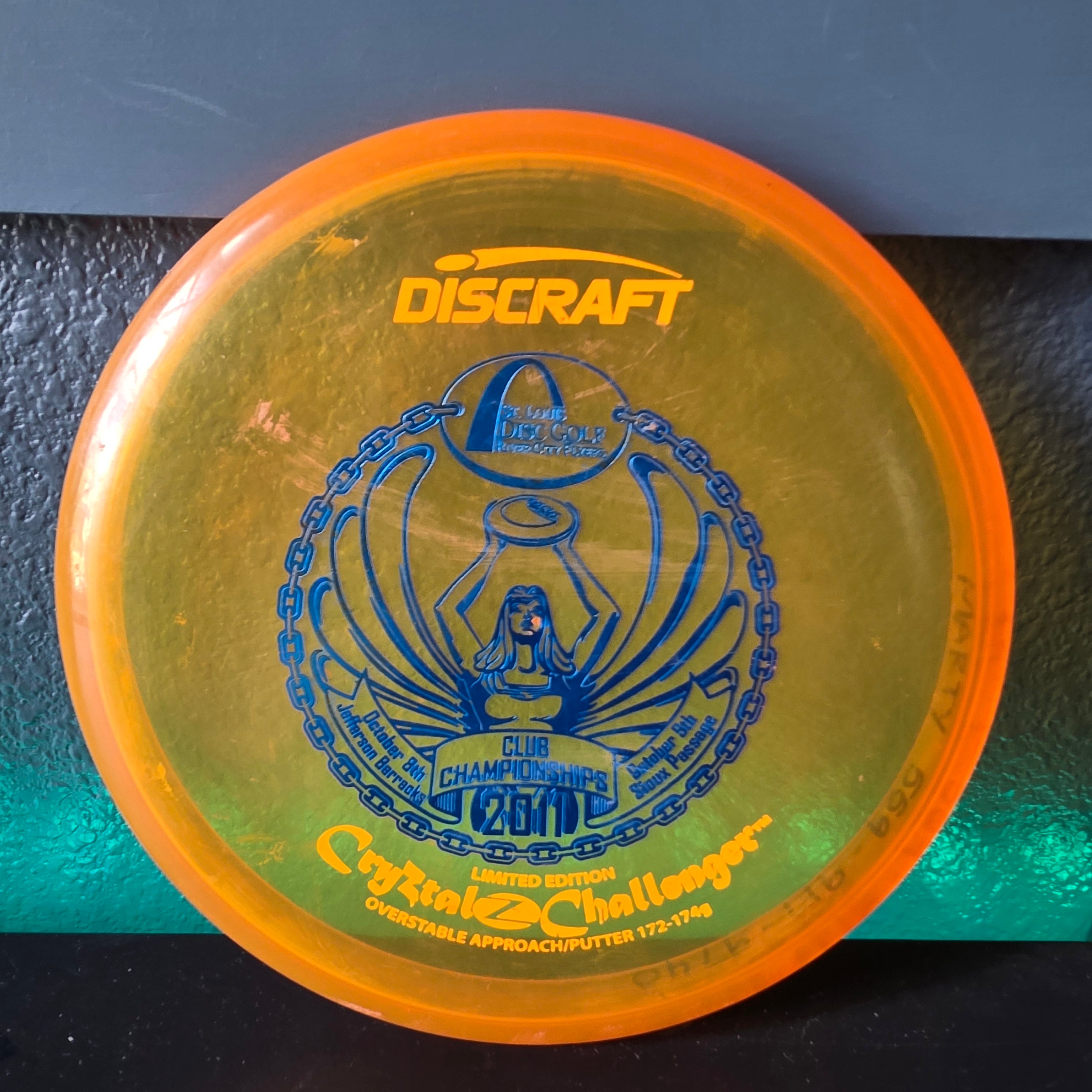 Old Discraft Crystal Z Challenger understamp no tooling 174g 7/10 rim ink