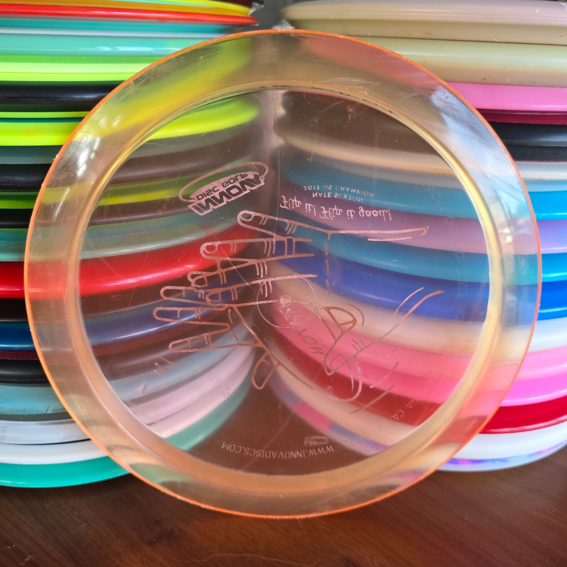 Penned Flip It Flip It Good Nate Sexton Innova Champion Thunderbird 175g 6/10 rim ink