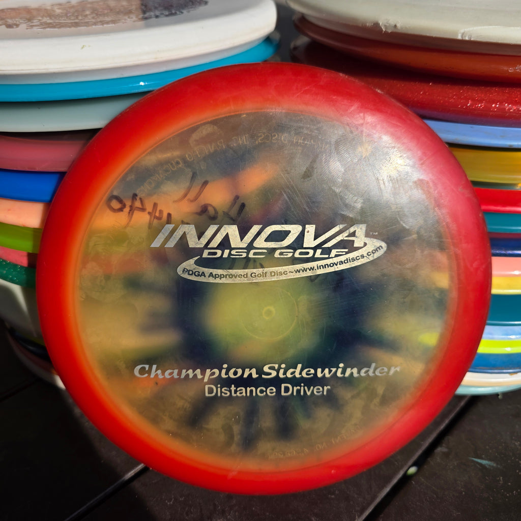 Patent # PFN Innova I-Dye Champion Sidewinder with fingerprinty feel, inked 173g 7/10