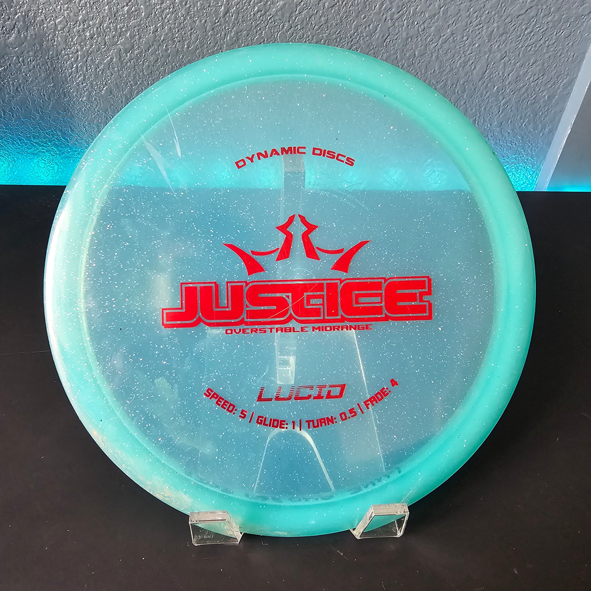 Dynamic Discs Lucid metal flake justice 174g 8.5/10 inked