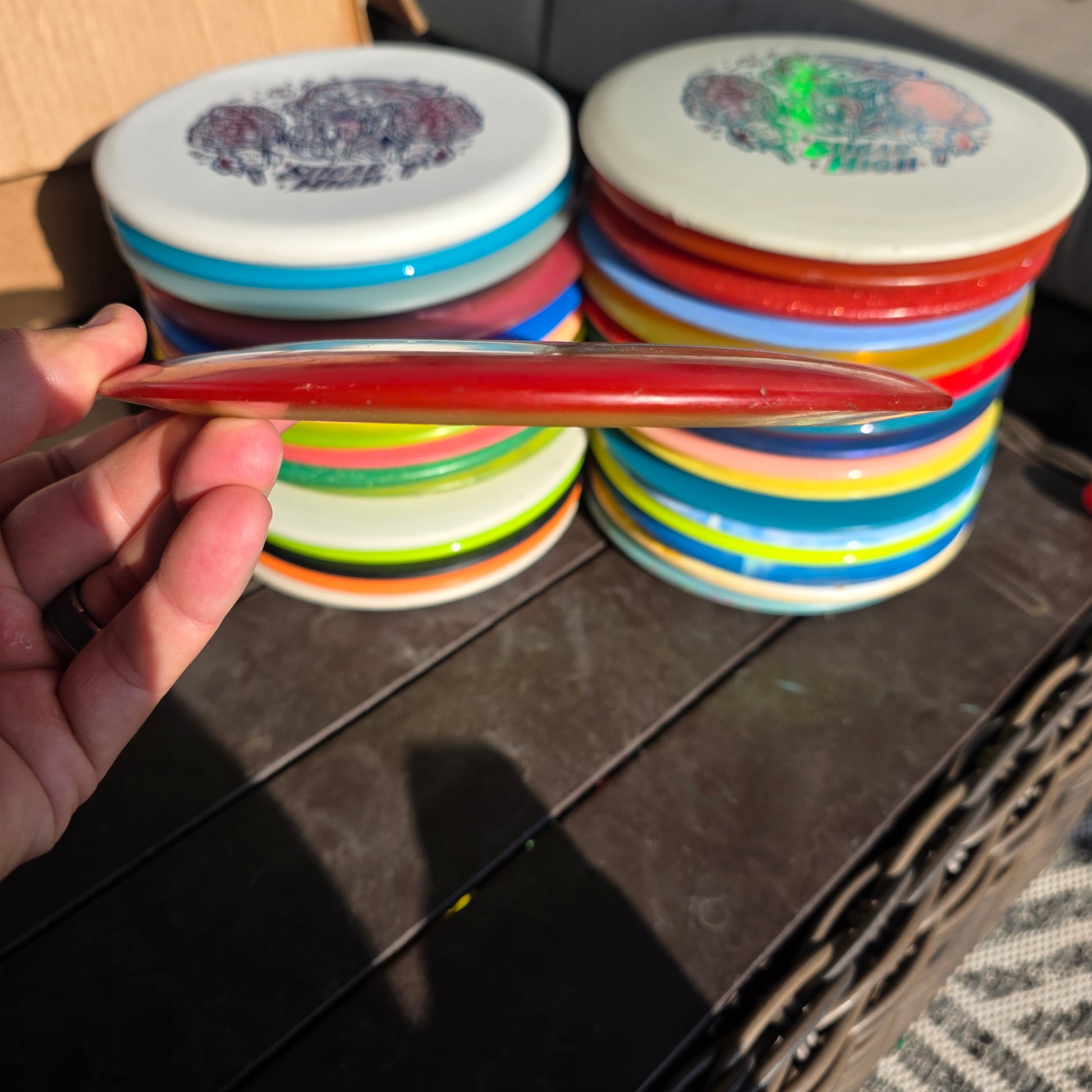 Patent # PFN Innova I-Dye Champion Sidewinder with fingerprinty feel, inked 173g 7/10