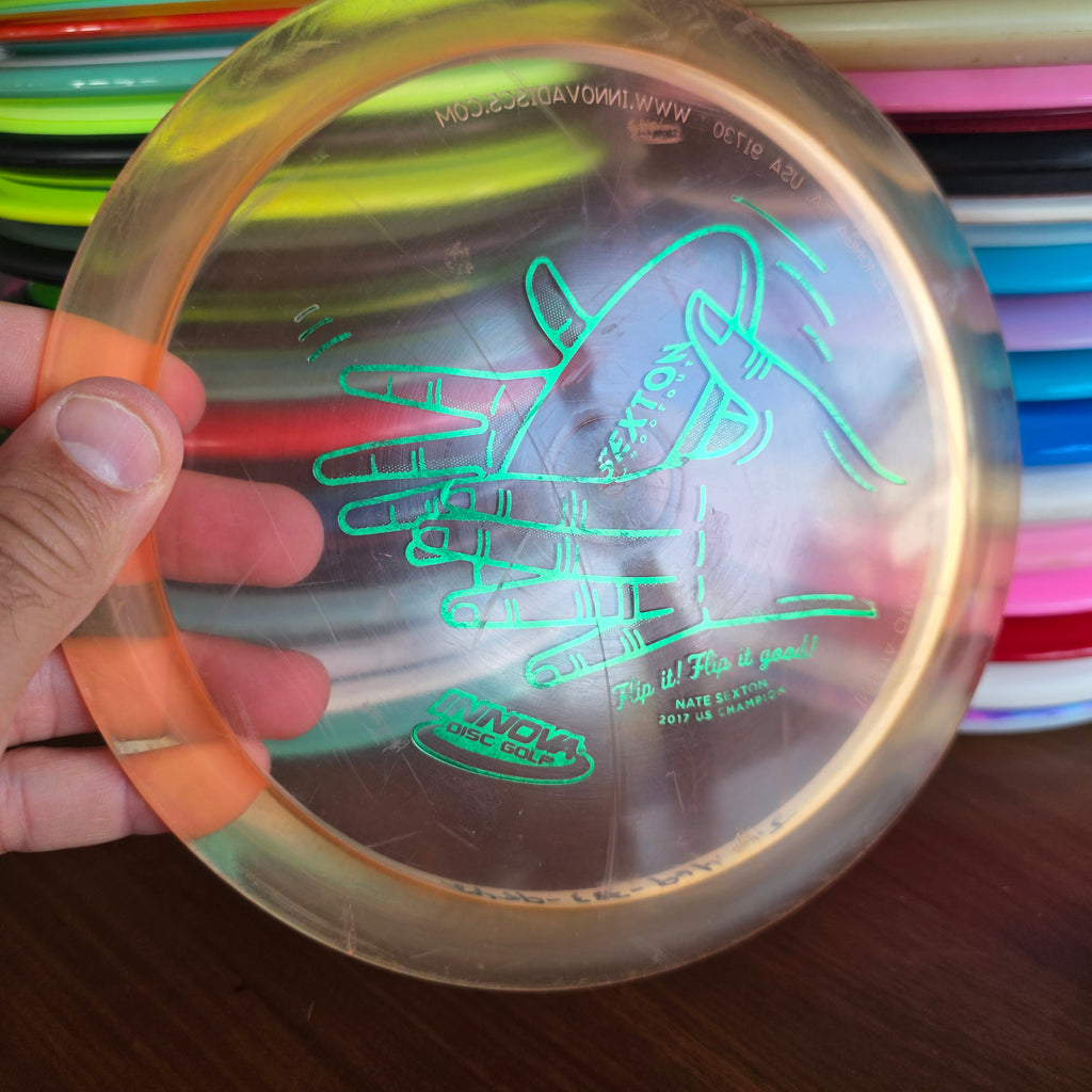 Penned Flip It Flip It Good Nate Sexton Innova Champion Thunderbird 175g 6/10 rim ink