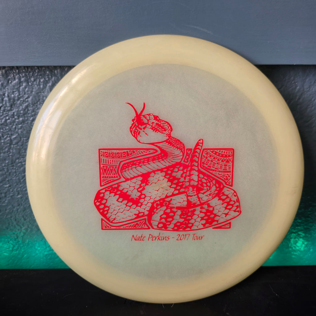 Penned Nate perkins 2017 Discmania Glow C-line CD2 175g wiped rim ink 8/10
