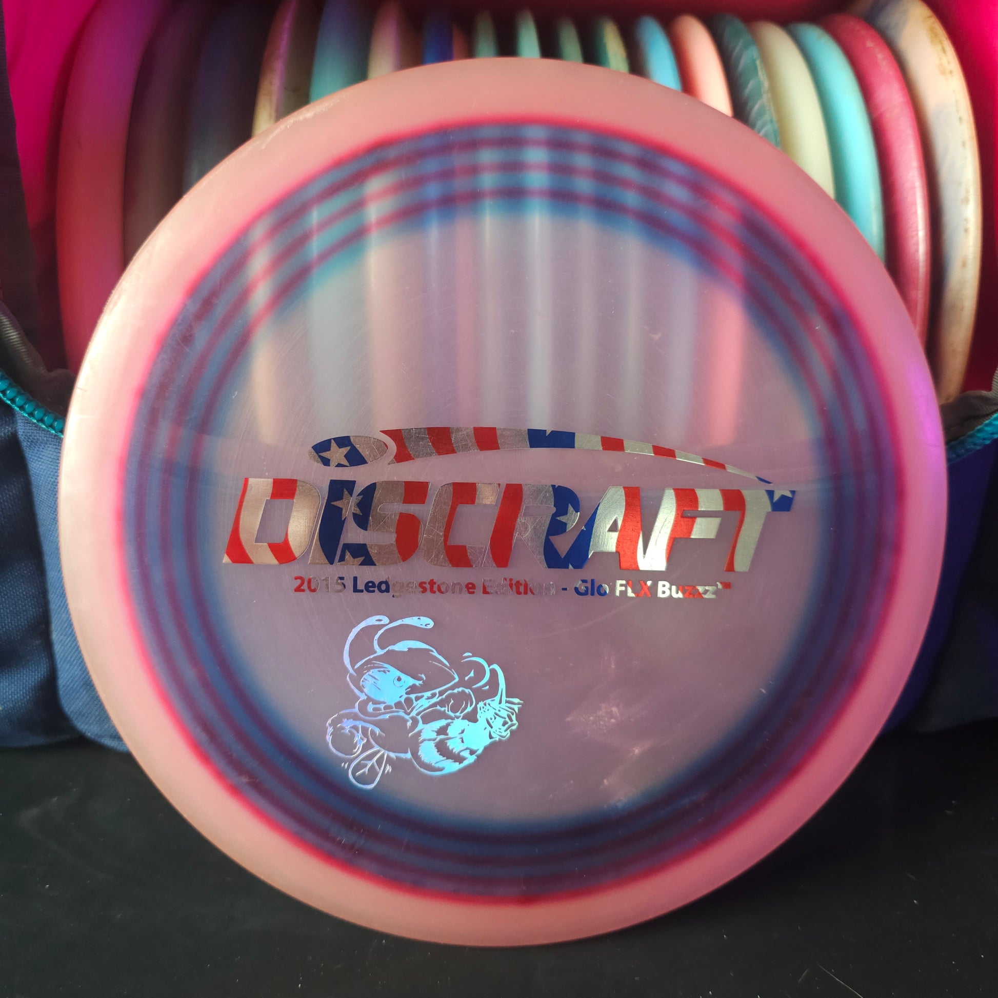 2015 Discraft Ledgestone Glo Flx Buzzz Spin dye 177g ink