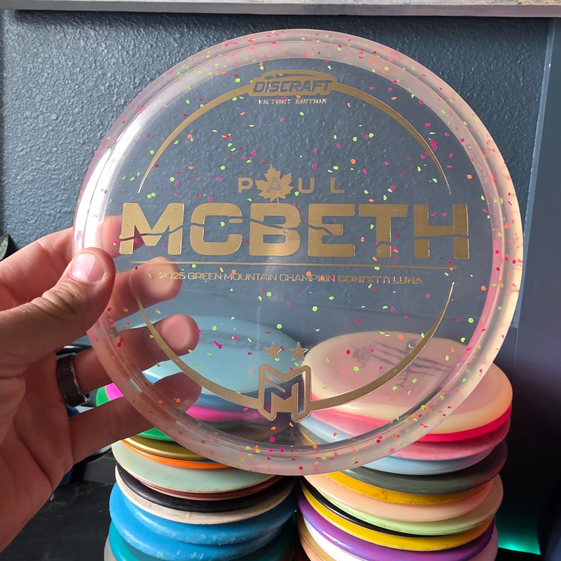 Paul McBeth Discraft Z Confetti Luna Victory Edition 175g 9.5/10