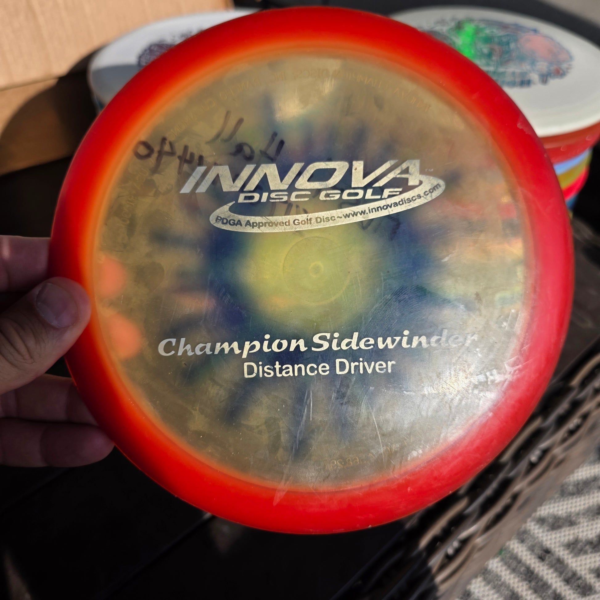Patent # PFN Innova I-Dye Champion Sidewinder with fingerprinty feel, inked 173g 7/10