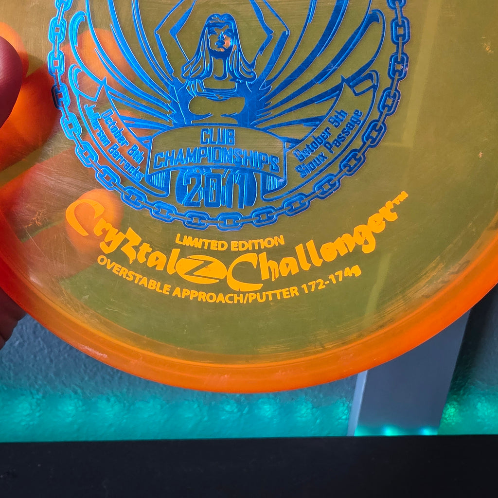 Old Discraft Crystal Z Challenger understamp no tooling 174g 7/10 rim ink