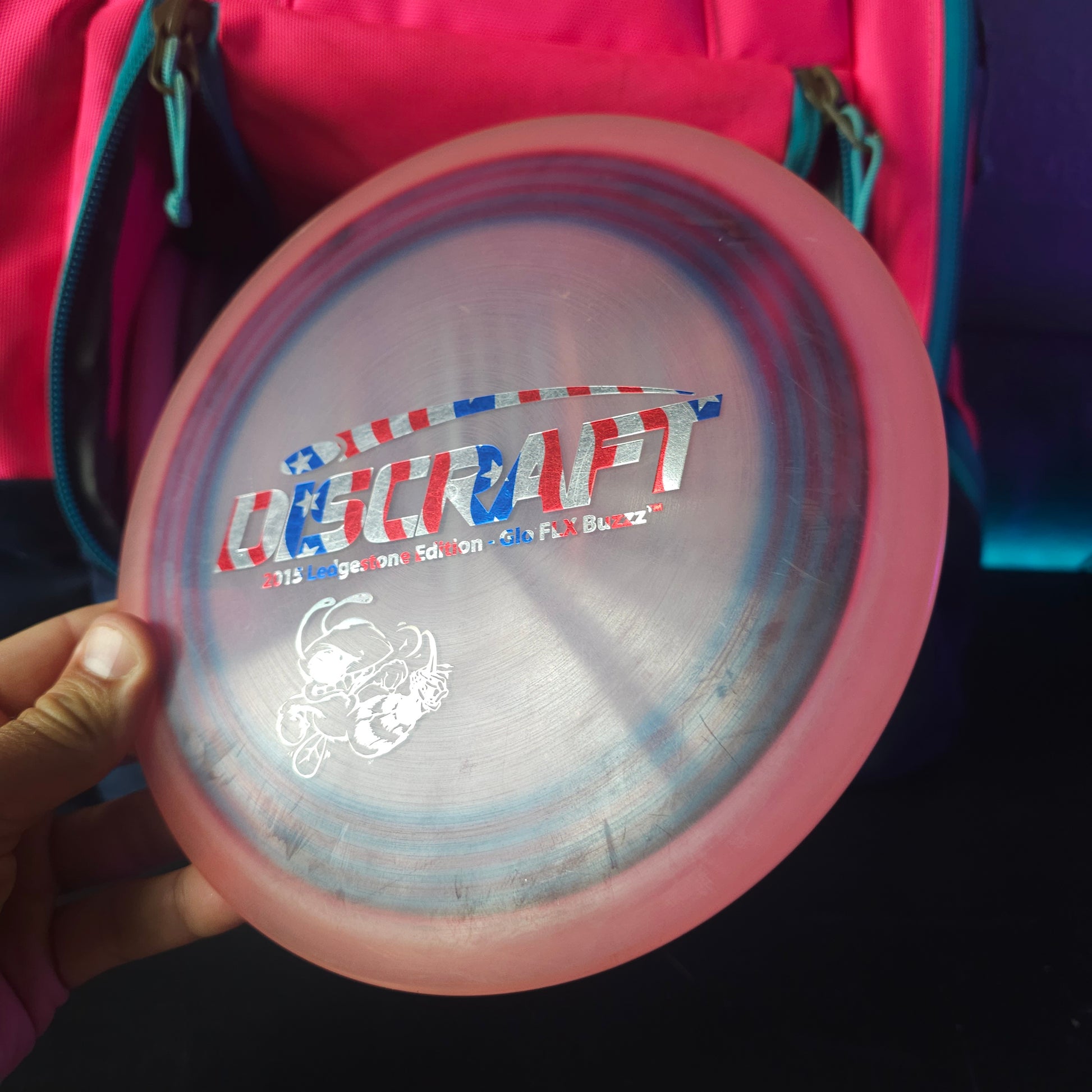 2015 Discraft Ledgestone Glo Flx Buzzz Spin dye 177g ink
