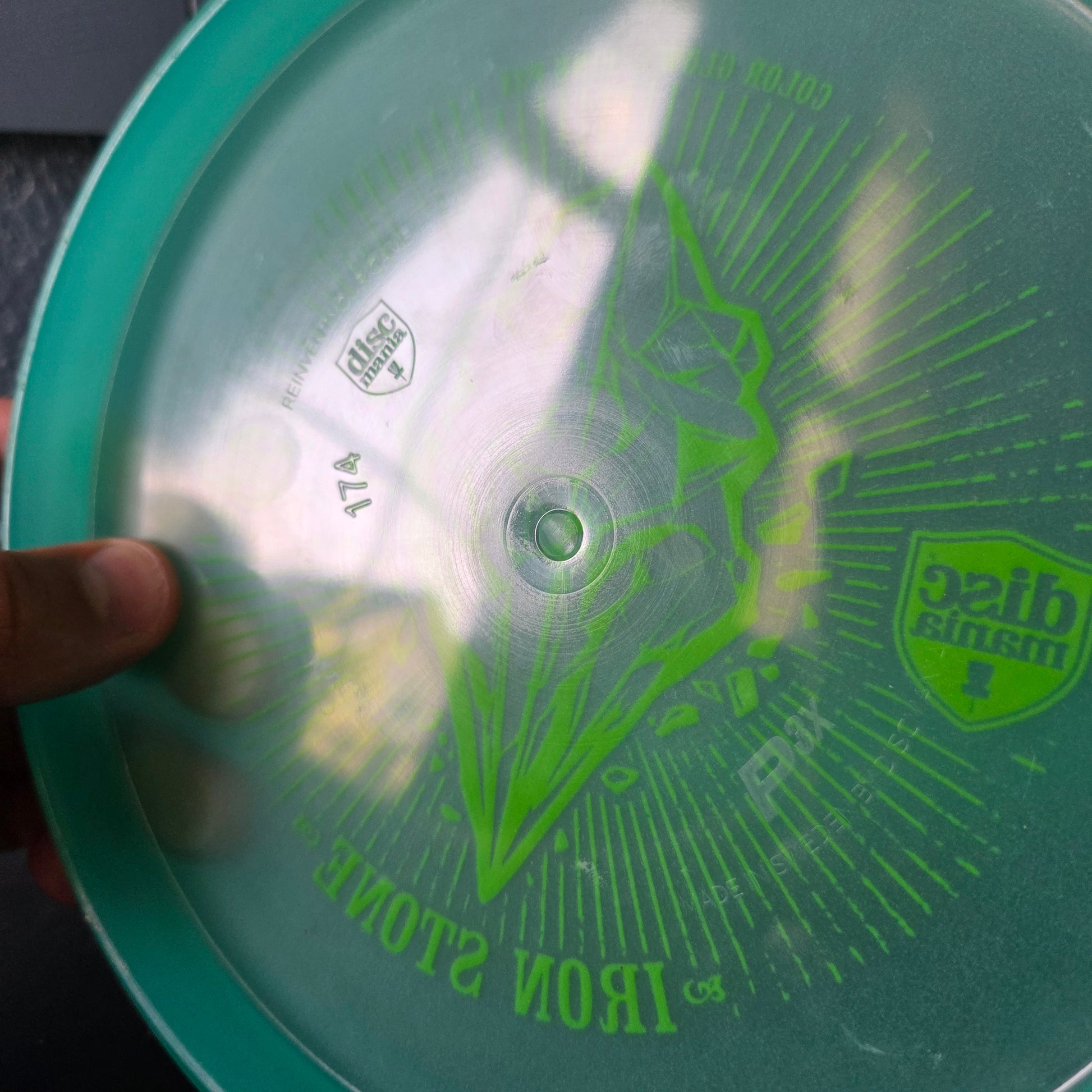 Discmania color glow c-line p3x iron stone 174g 8.5/10